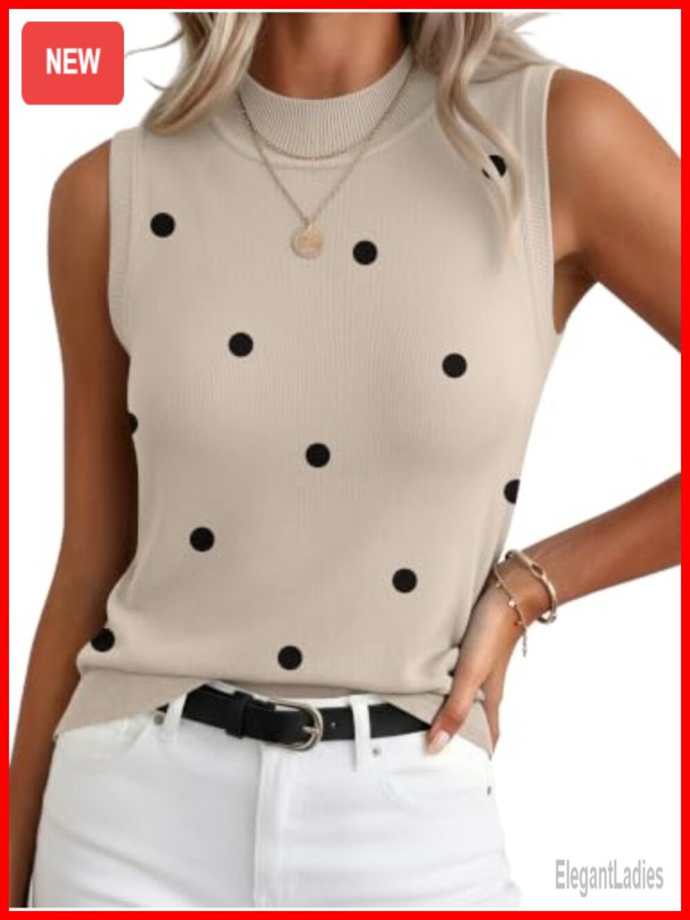 Zeagoo Women's Sleeveless Turtleneck Sweater Tank Top Business Casual Ribbed